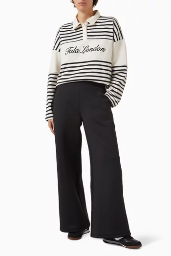 سويت شيرت بولو رغبي مزيج قطن عضوي