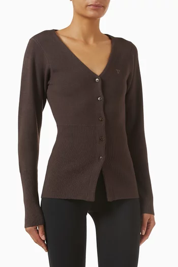 Waisted Cardigan in Knit