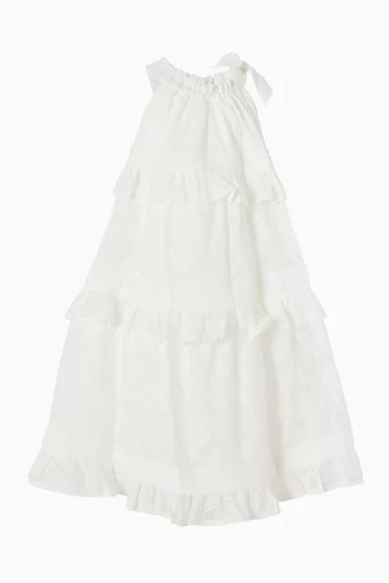 فستان بيشنس بطبقات مزيج قطن