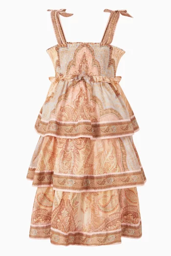 فستان اويكن متعدد الطبقات قطن