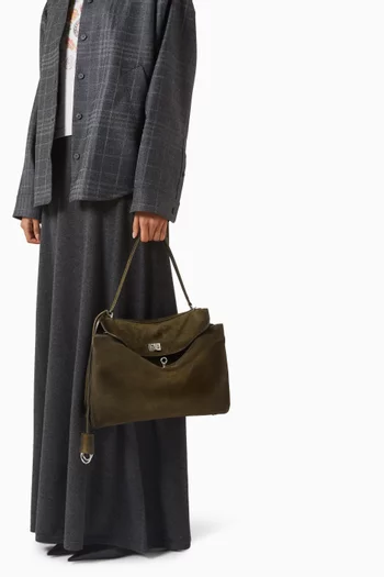 Medium Rodeo Handbag in Suede Calfskin