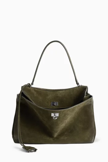 Medium Rodeo Handbag in Suede Calfskin