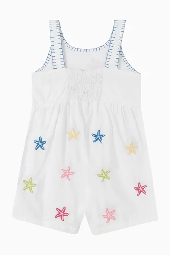 Summer Vacay Embroidered Star Fish Jumpsuit