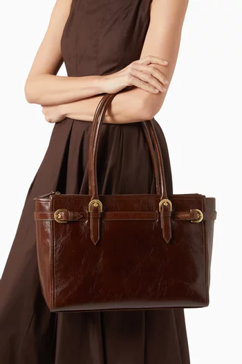 Beatrice Tote Bag in Suede