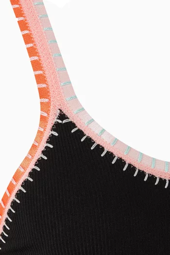 Crochet-trim One-piece Swimsuit