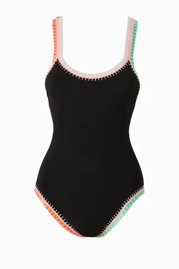 Crochet-trim One-piece Swimsuit