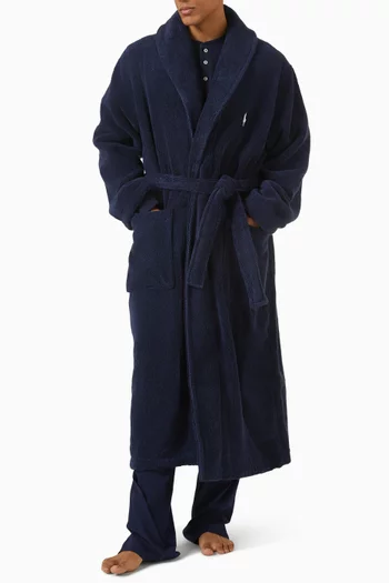 Shawl Collar Robe in Cotton