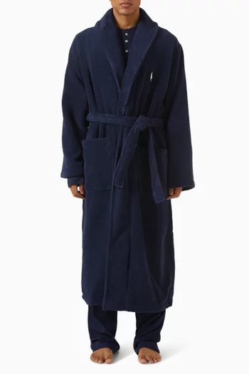 Shawl Collar Robe in Cotton
