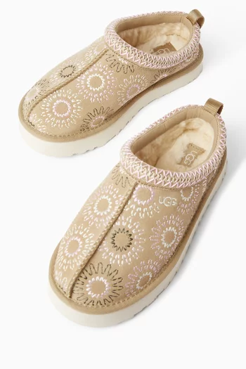Tazz Sun Stitch Slippers in Suede