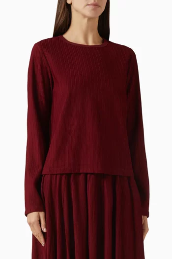 بلوزة بأكمام طويلة جيرسيه