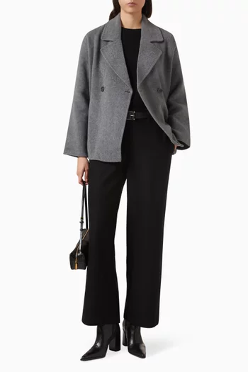 Cloud Short Coat in Doubleface Wool