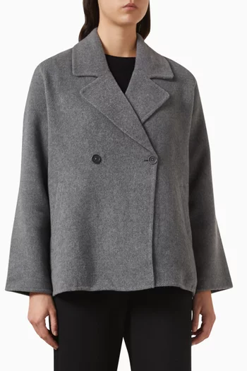 Cloud Short Coat in Doubleface Wool