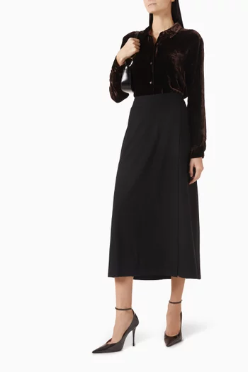 Collar Shirt in Velvet