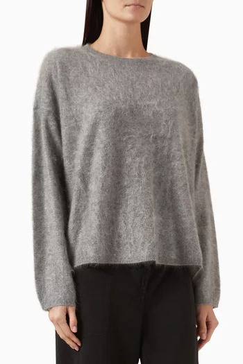 Crewneck Sweater in Fluffy-cashmere