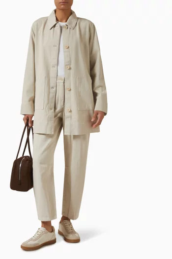 جاكيت بقصة طويلة وعملية قطن عضوي