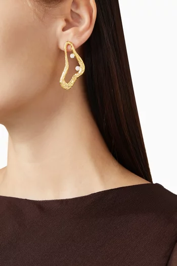 Celestial Whispers Earrings in 24kt Gold-plated Metal