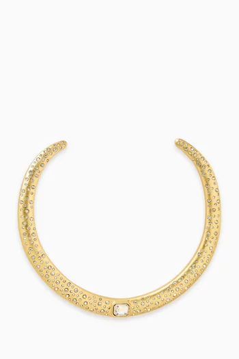 Aurora Dust Gemstone Necklace in Gold-plated Metal