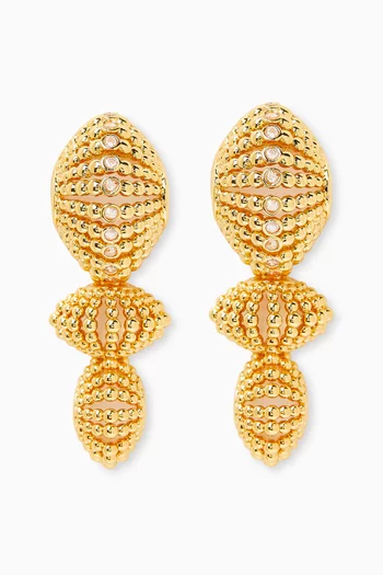 Ravi Nova Drop Earrings in 24kt Gold-plated Brass