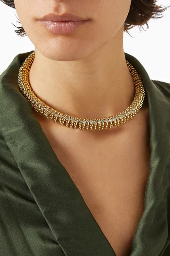 Ravi Lune Necklace in 24kt Gold-plated Brass