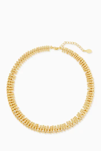 Ravi Lune Necklace in 24kt Gold-plated Brass