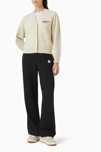 كارديغان مطرز بشعار زهرة بوكي صوف