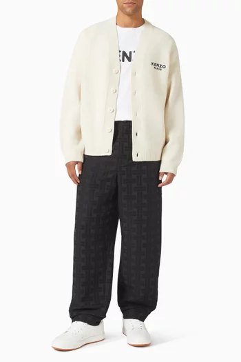 Weave Logo Sweatpants in Cotton-jacquard