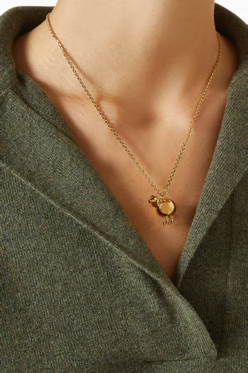 Sheep Necklace in Brass