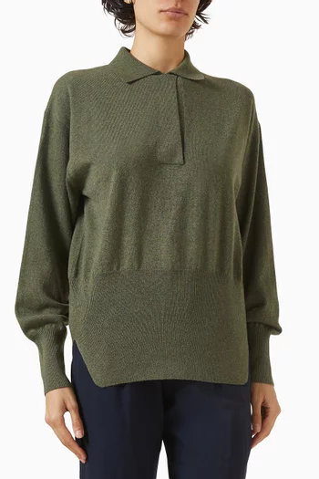 Knit Polo Shirt in Cashmere