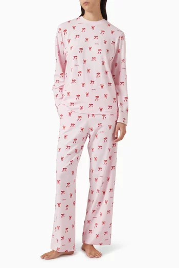 طقم بويفريند تي شيرت وبنطال