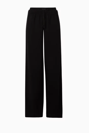 بنطال بوكسر بشعار الماركة بملمس بارز صوف قطني