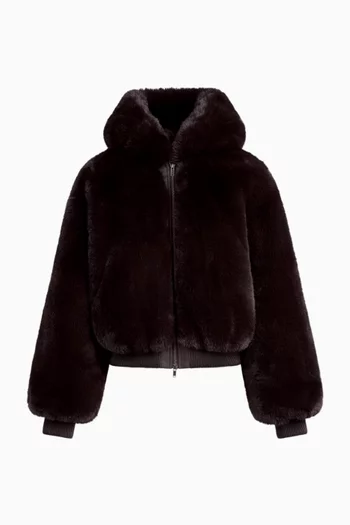 Faux Fur Zip-up Jacket
