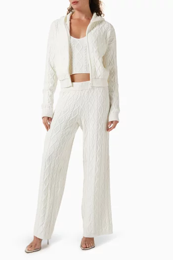 Snow Bunny Cableknit Straight Leg Pant