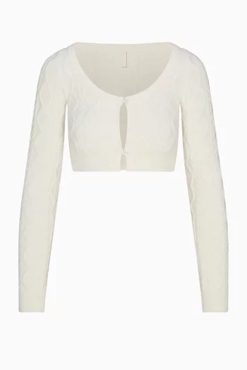 Snow Bunny Cableknit Cardigan