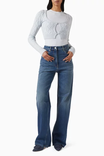 Snow Bunny Cableknit Cardigan