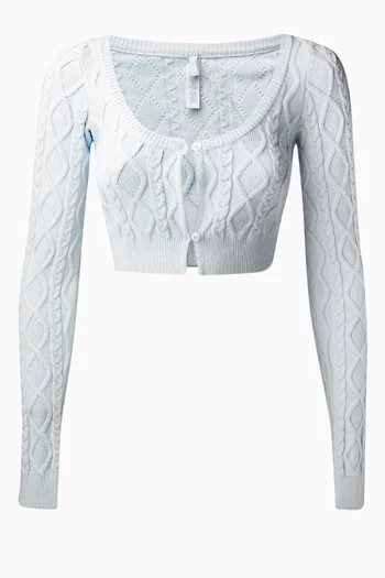 Snow Bunny Cableknit Cardigan