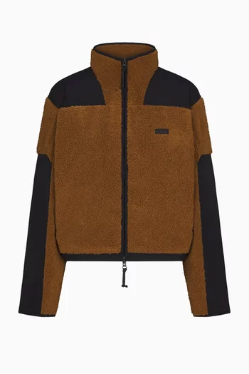 جاكيت تيدي بسحّاب وقصة فضفاضة