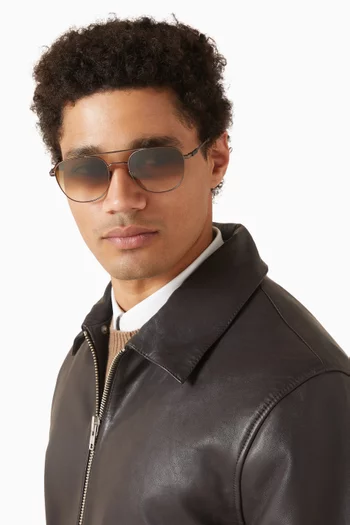 D-frame Sunglasses in Metal