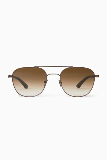 D-frame Sunglasses in Metal