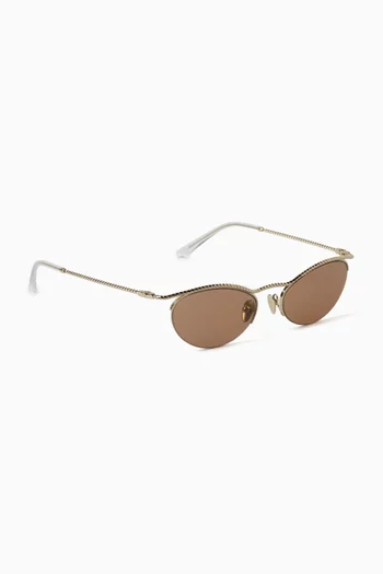 Oval Sunglasses in Metal