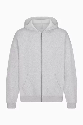 Relaxed Zip Hoodie in Cotton-fleece