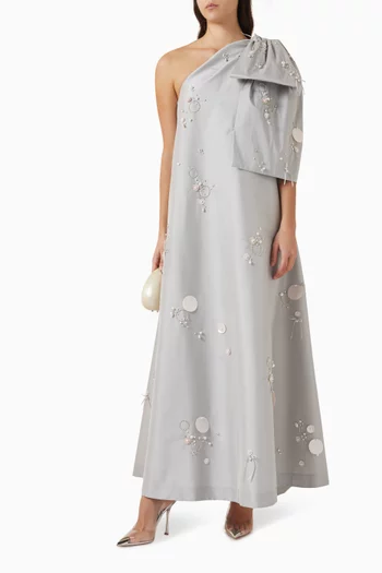 Winnie Embellished Dress in Taffeta