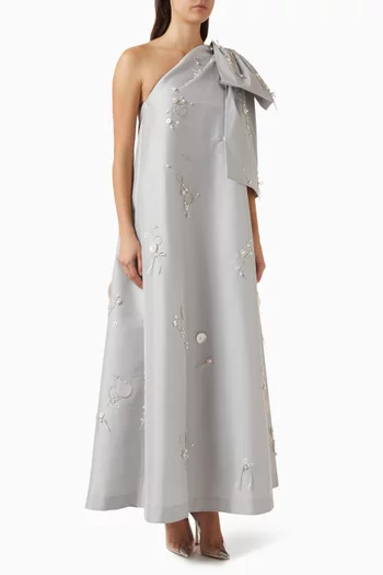 Winnie Embellished Dress in Taffeta