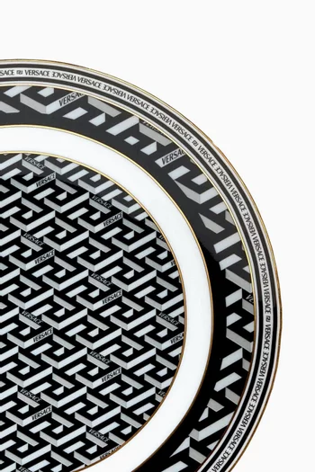 طبق خبز بنقشة زخارف يونانية بورسلين