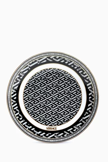 طبق خبز بنقشة زخارف يونانية بورسلين