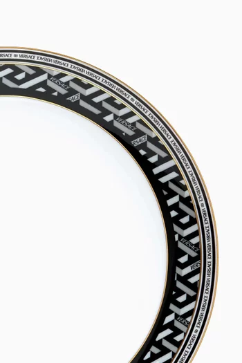 طبق عشاء بنقشة زخارف يونانية بورسلين