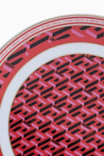 طبق خبز بنقشة زخارف يونانية بورسلين