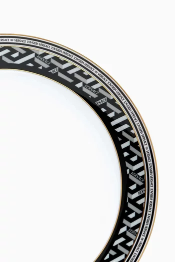 طبق حلويات بنقشة زخارف يونانية بورسلين