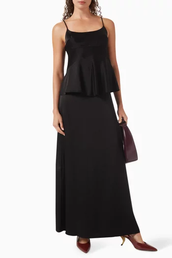 بلوزة كاميسول بتصميم مقوس ستان