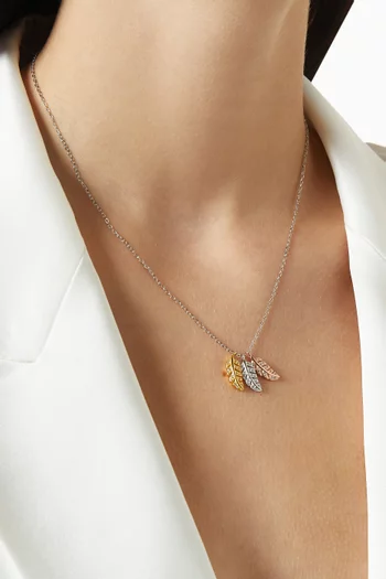 Feather-charm Necklace in Metal