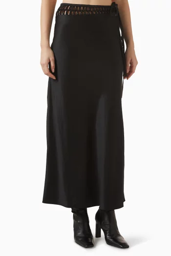 Imali Maxi Skirt in Satin